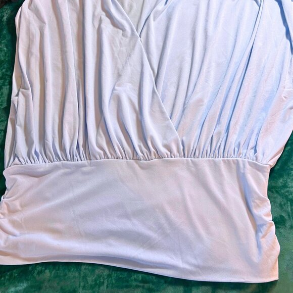 41 Hawthorn Draped Surplice Sleeveless Blouse – Light Blue – XXL - Picture 2 of 4